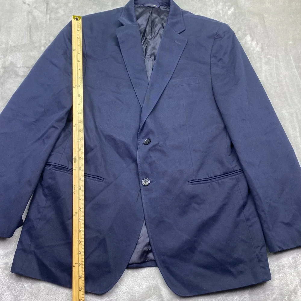 Banana Republic Mens 42R Navy Blue Cotton Blazer Tessuti Sondrio Modern Fit Coat